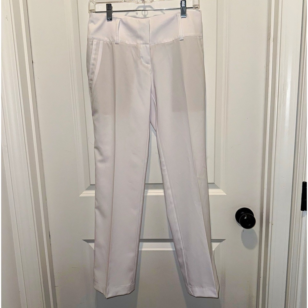 Adidas Golf Pants Womens 0 White ClimaLite Stretch NWT $70 Straight Leg